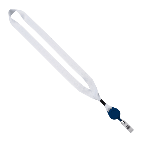 3/4" Polyester Lanyard with Metal Crimp & Retractable Badge Reel 19