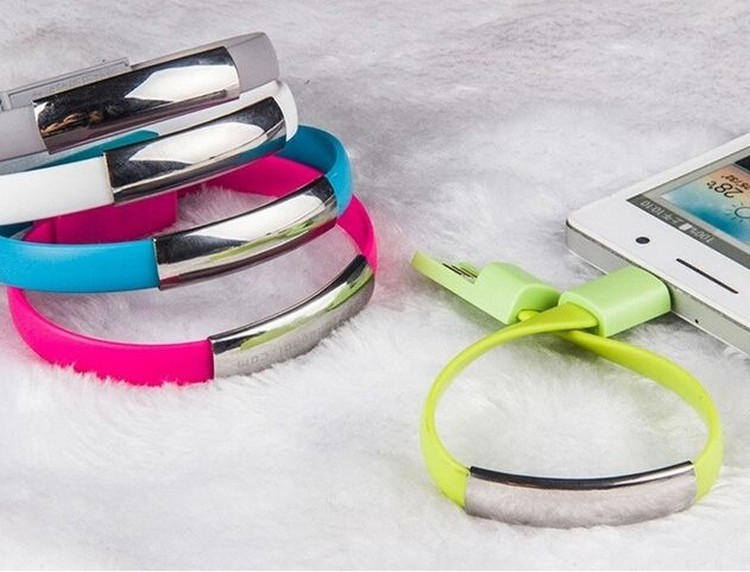 USB Bracelet magnetic charger cable for Iphone/Android 2