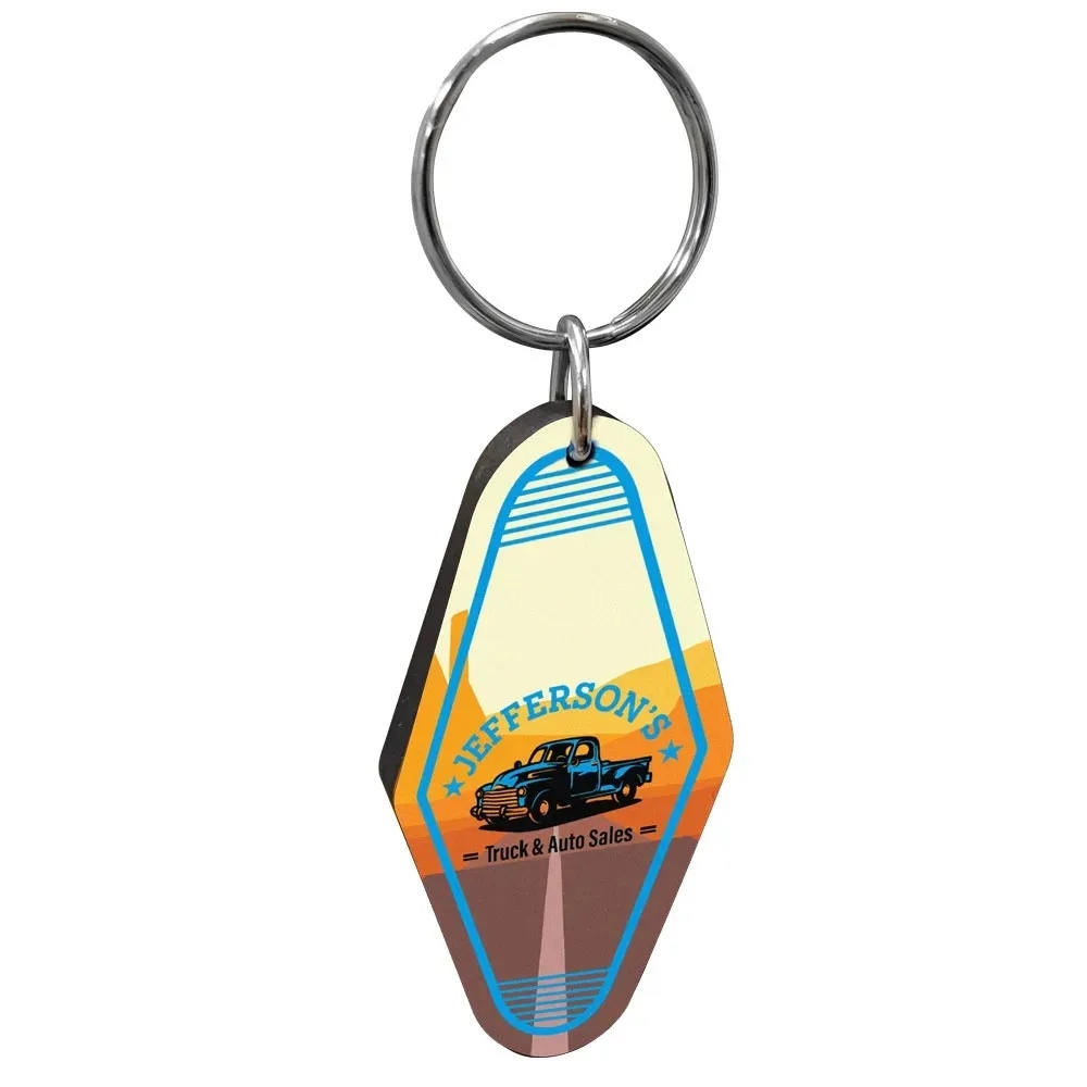 1/4" Vintage Recycled Wood Motel keychain Hotel Key Tag 2