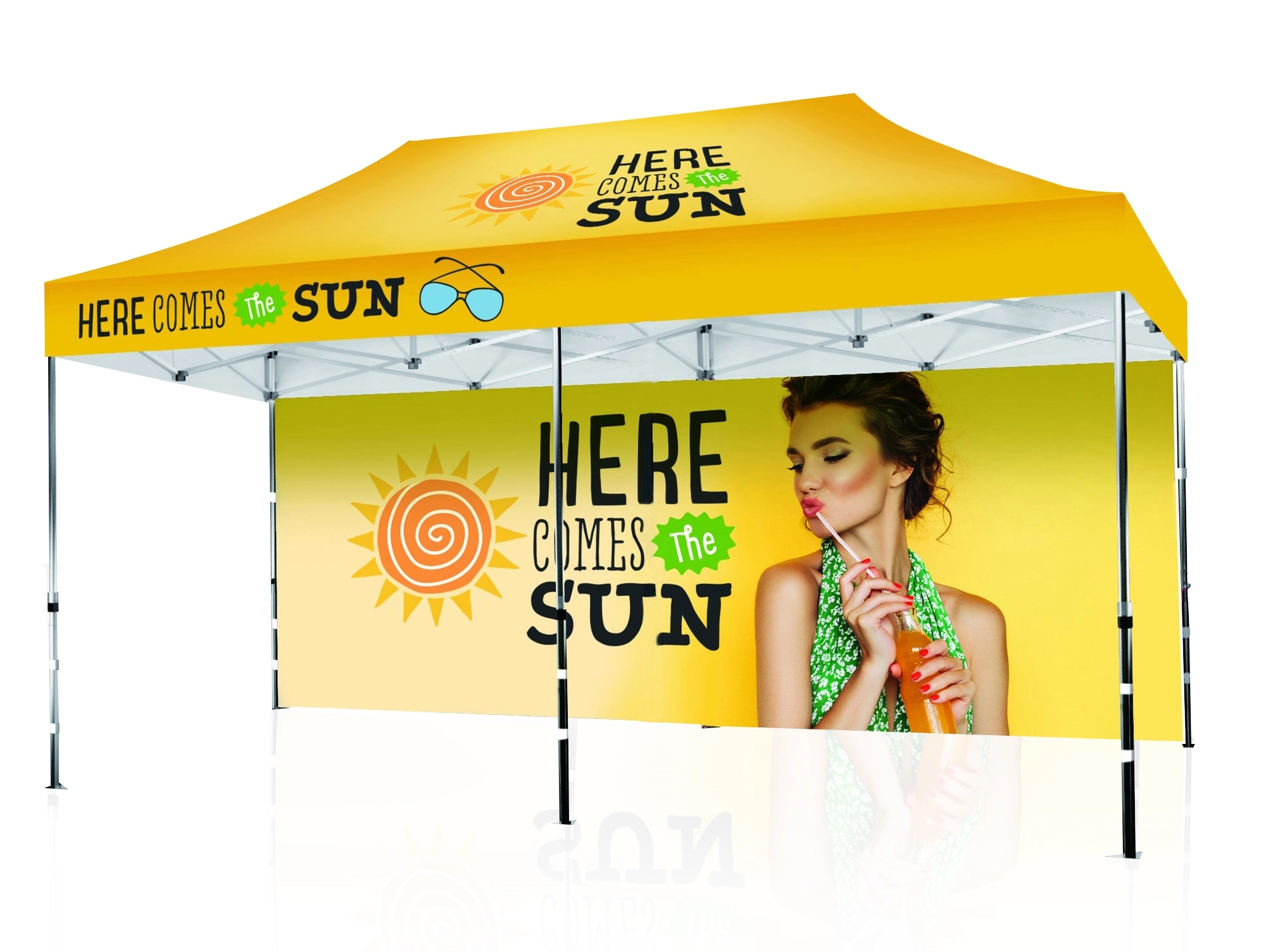 10' X 20' Tent w/ Full Color Canopy and Back Wall 5