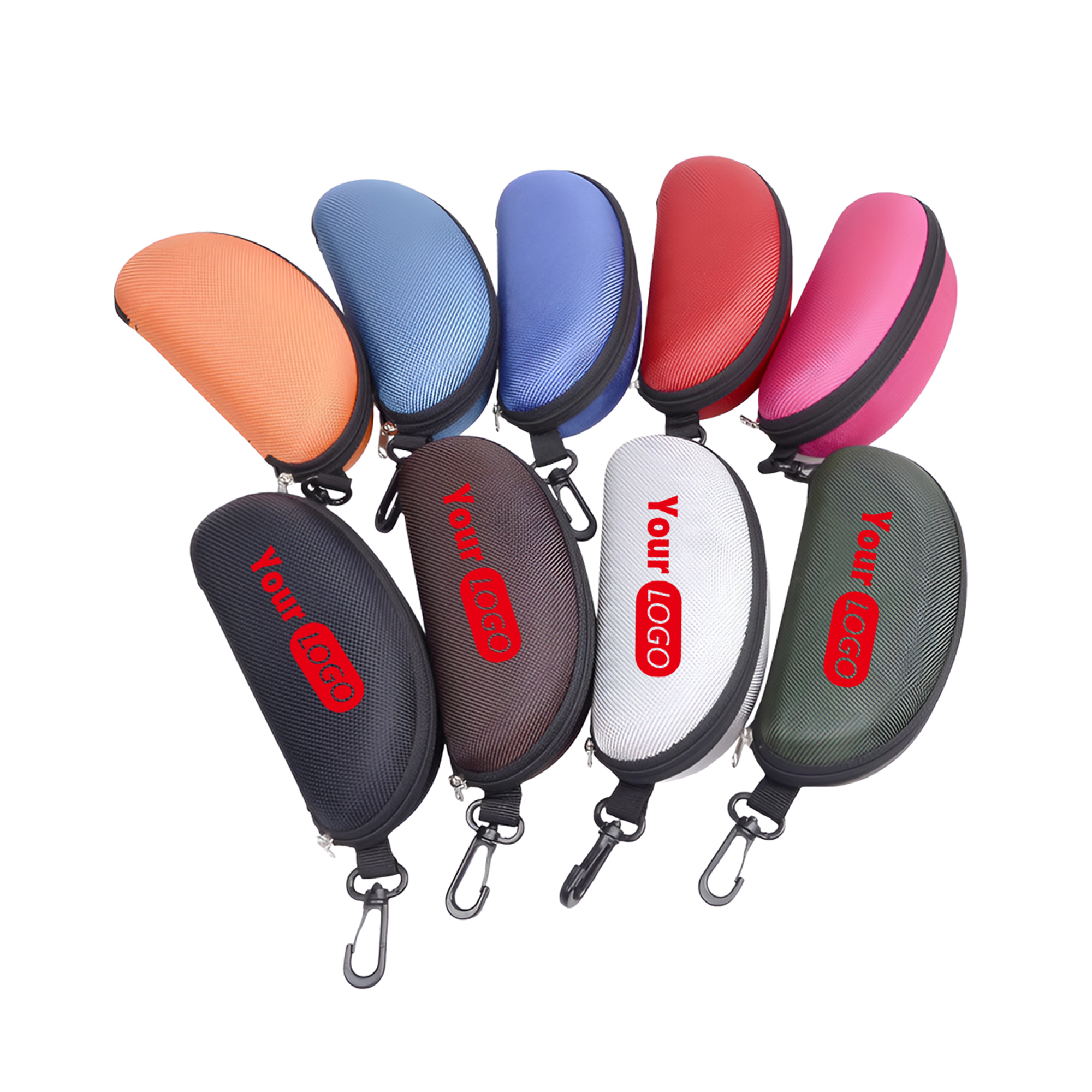MOQ50 Custom EVA Sunglasses Case With Zipper and Hook 2