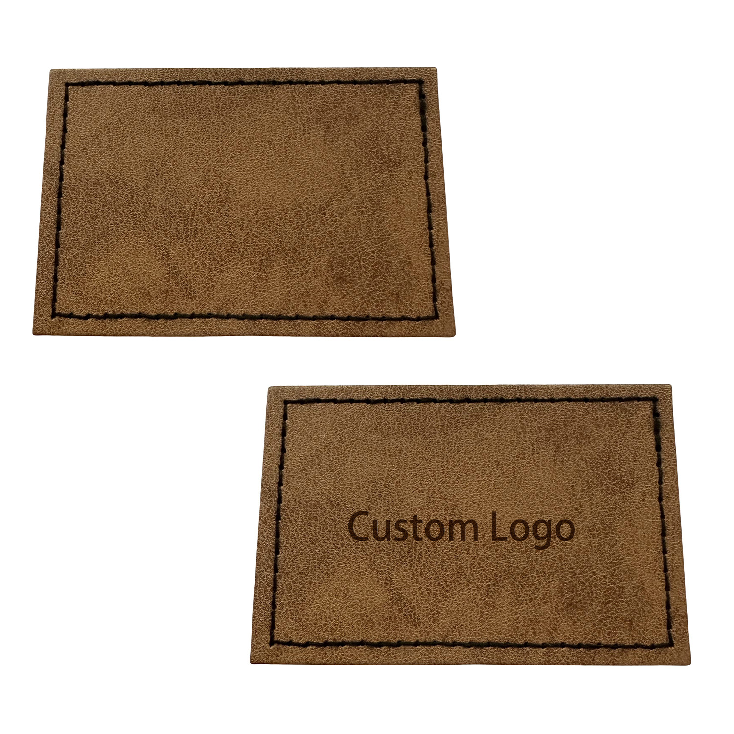 Sharp Edge Rectangle Leatherette Patch 3