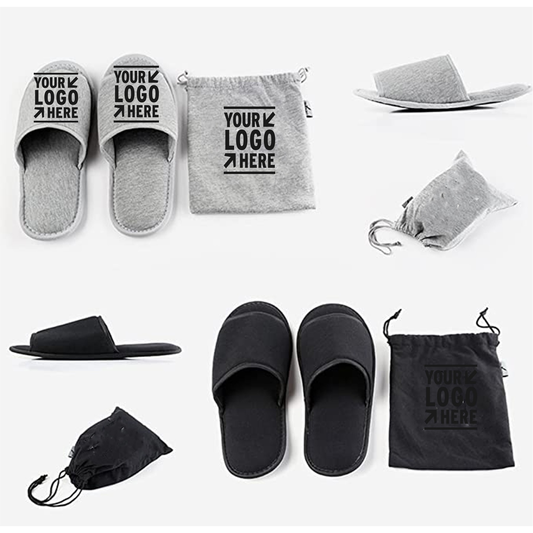 Portable Slippers with Storage Bag 2