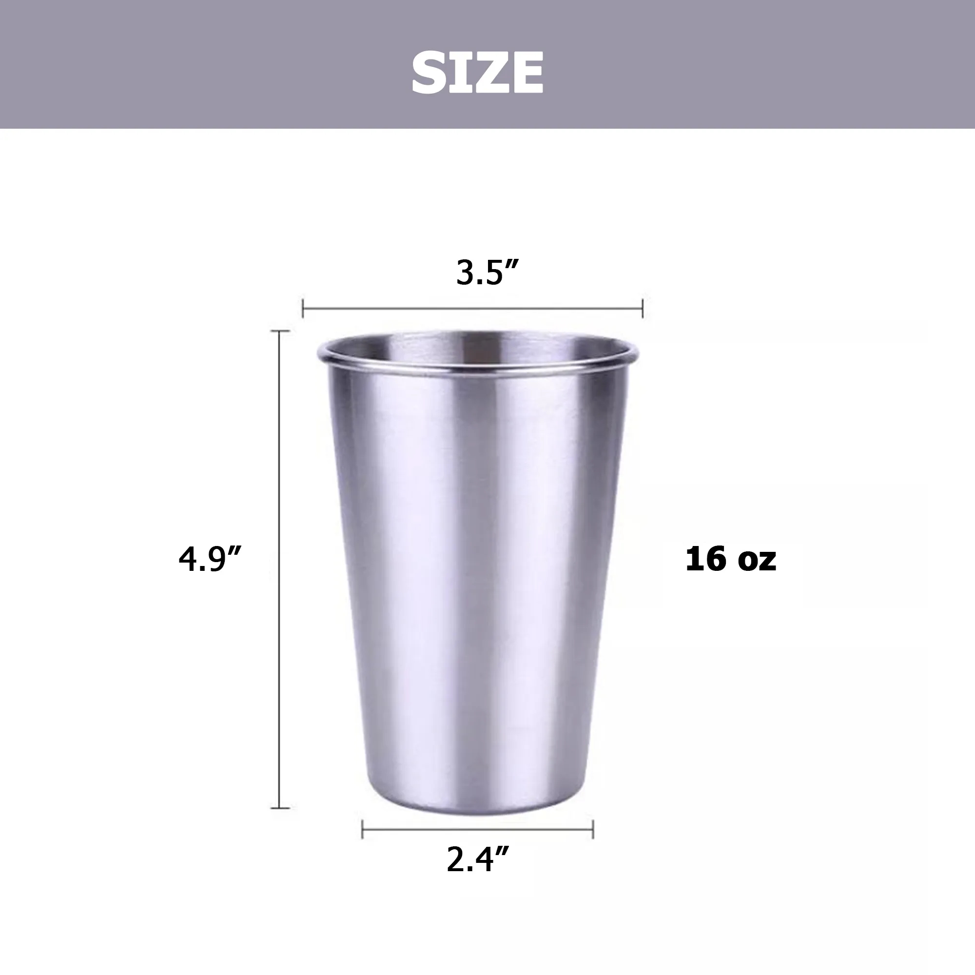 Stackable Stainless Steel Drinking Cups 9