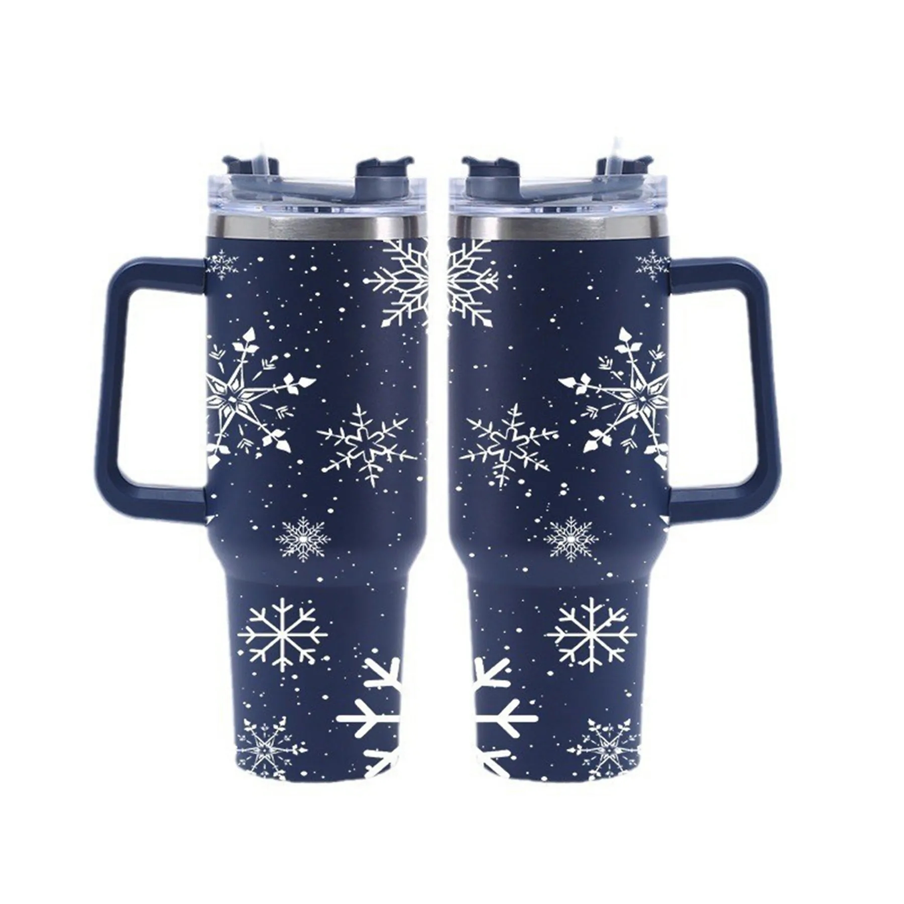 40 Oz. Christmas Theme Vacuum Tumbler with Lid and Straw 9