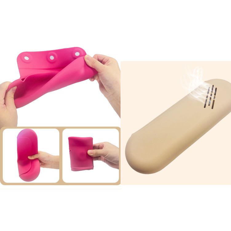 Soft Portable Silicone Cosmetic Face Brushes Holde 3