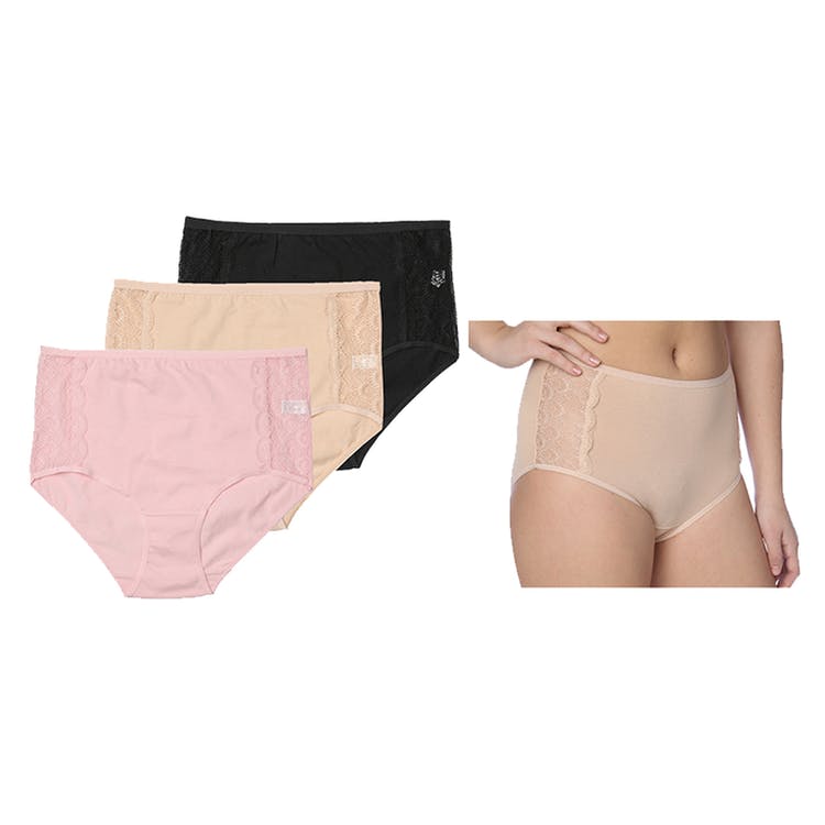 Women's Full-Cut Briefs - 3 Colors Size 8-10 Ribbed Cotton 2
