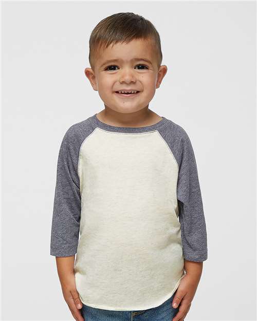Toddler Baseball Fine Jersey Three-Quarter Sleeve Tee - 3330 46