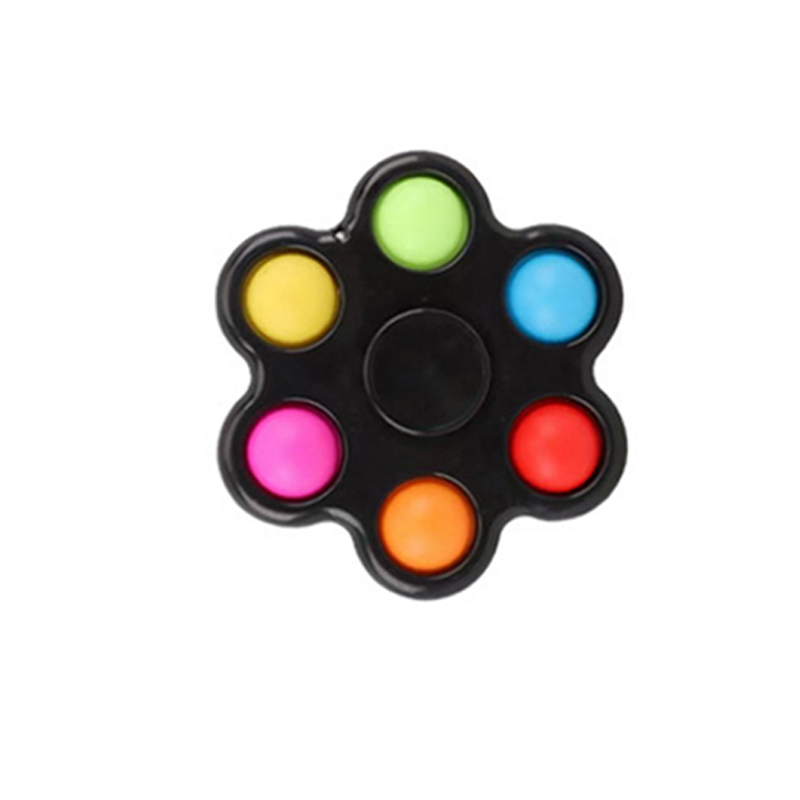 Six Bubble Flower Fidget Push Pop Spinner 2