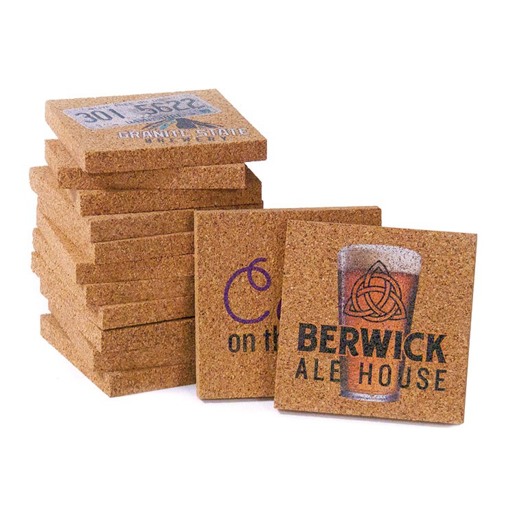 4"x 4" Solid Cork Coaster Square