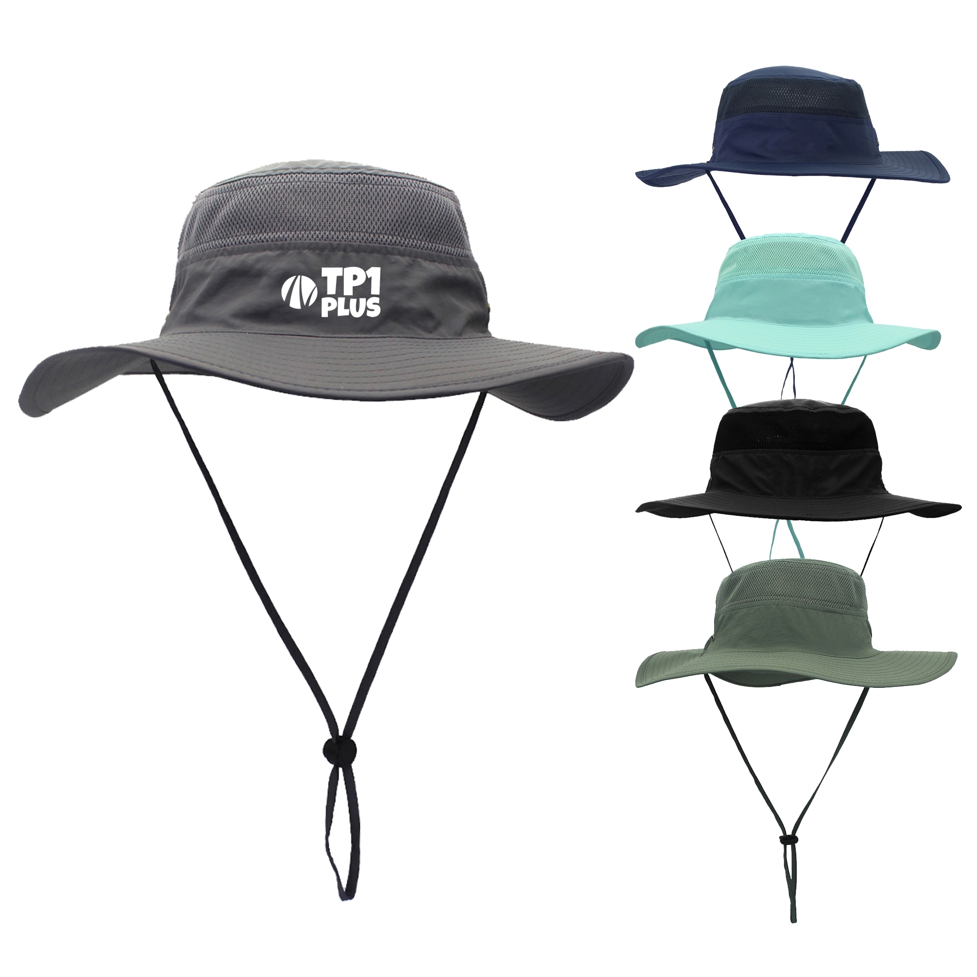 Drawstring Outdoor Sun Protect Brim Cap 2