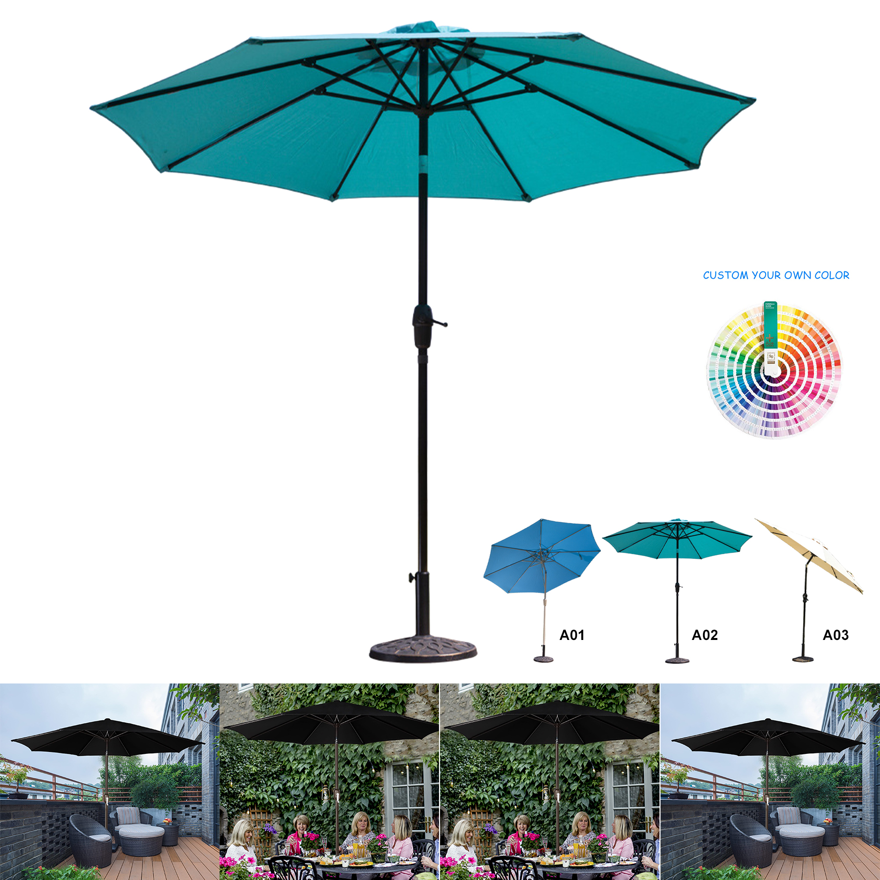 9' Outdoor Patio Umbrella 2