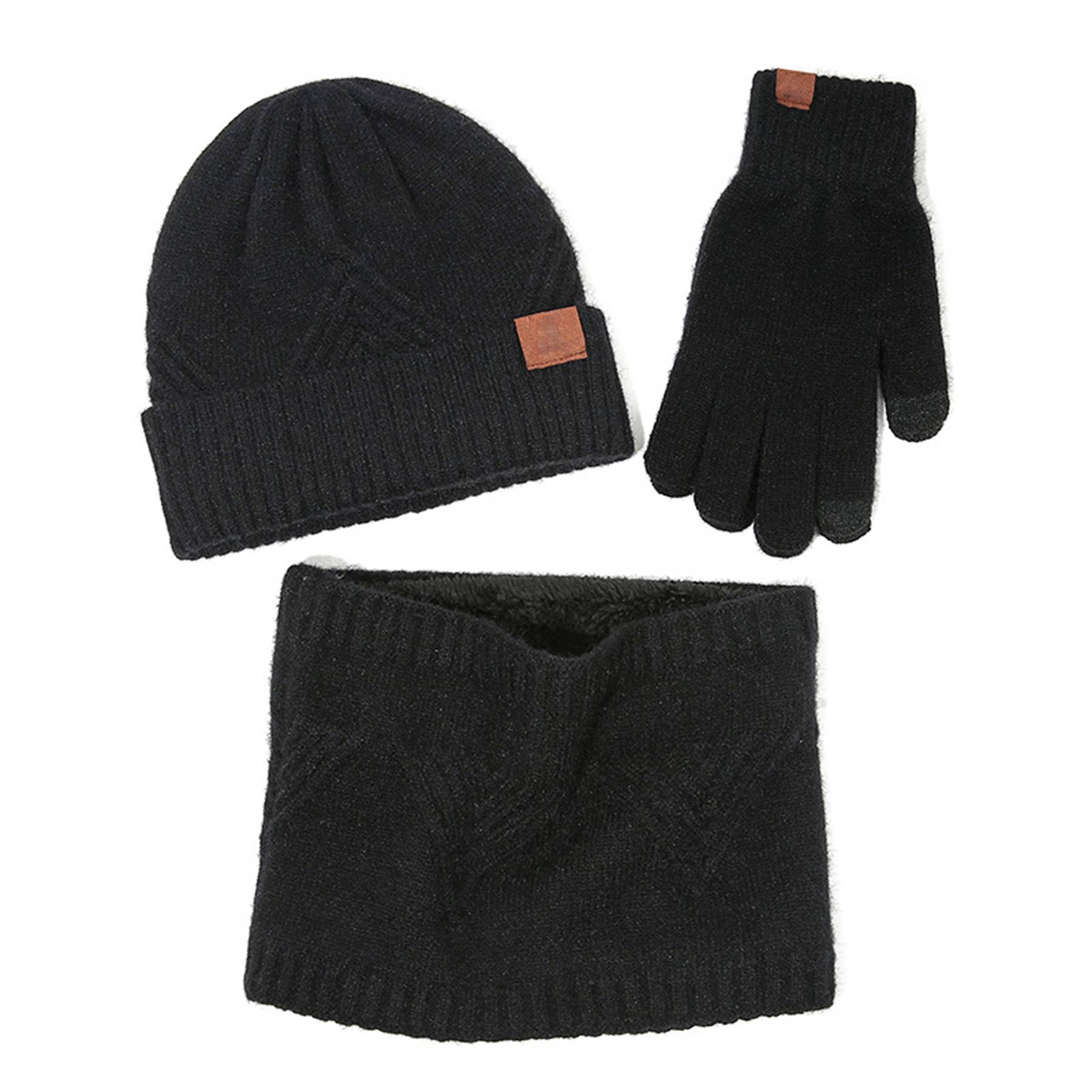 Winter Hat Scarf Gloves for Men Women 2