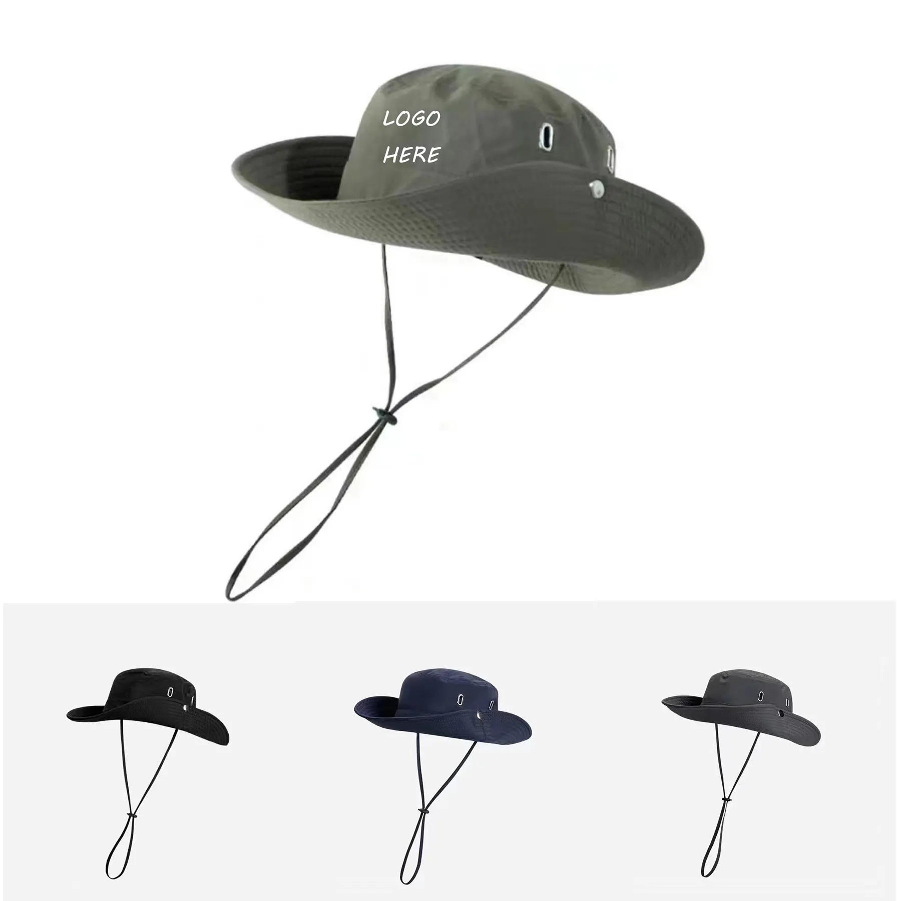 Quick Dry Breathable Wide Brim Bucket Hat 4