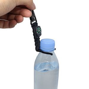 Handmade Paracord Survival Key Chain With Compass And Bottle Holder 16