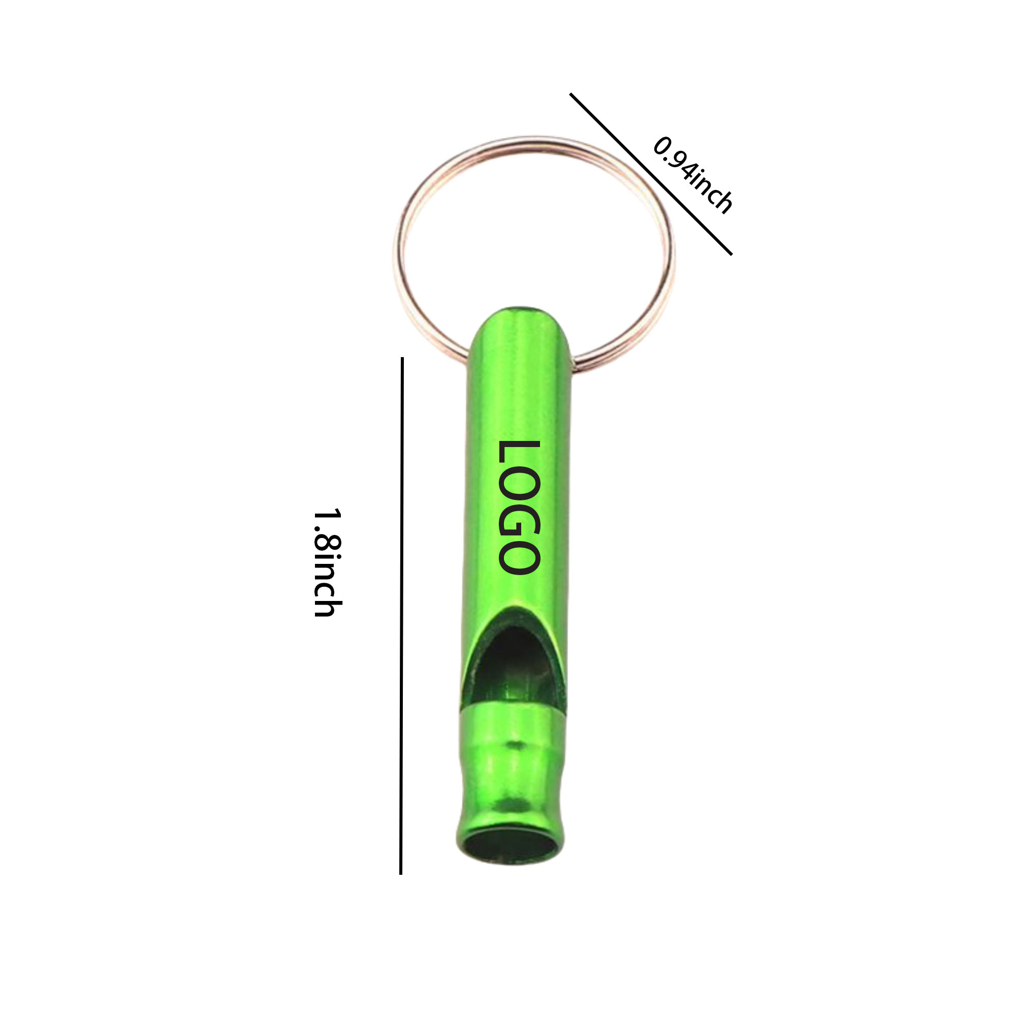 Portable Aluminum Whistle Keychain 3