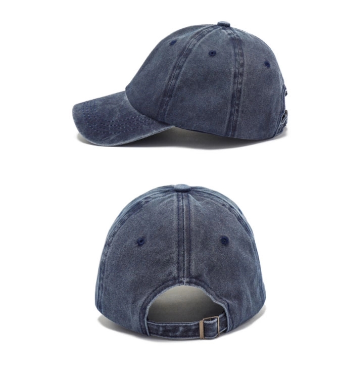 Washed Plain Baseball Cap 2
