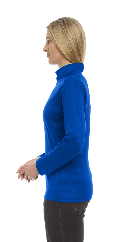 Ladies' Wicking L/S Solid Zip Pullover, custom hoodie or sweatshirt with logo imprint 37