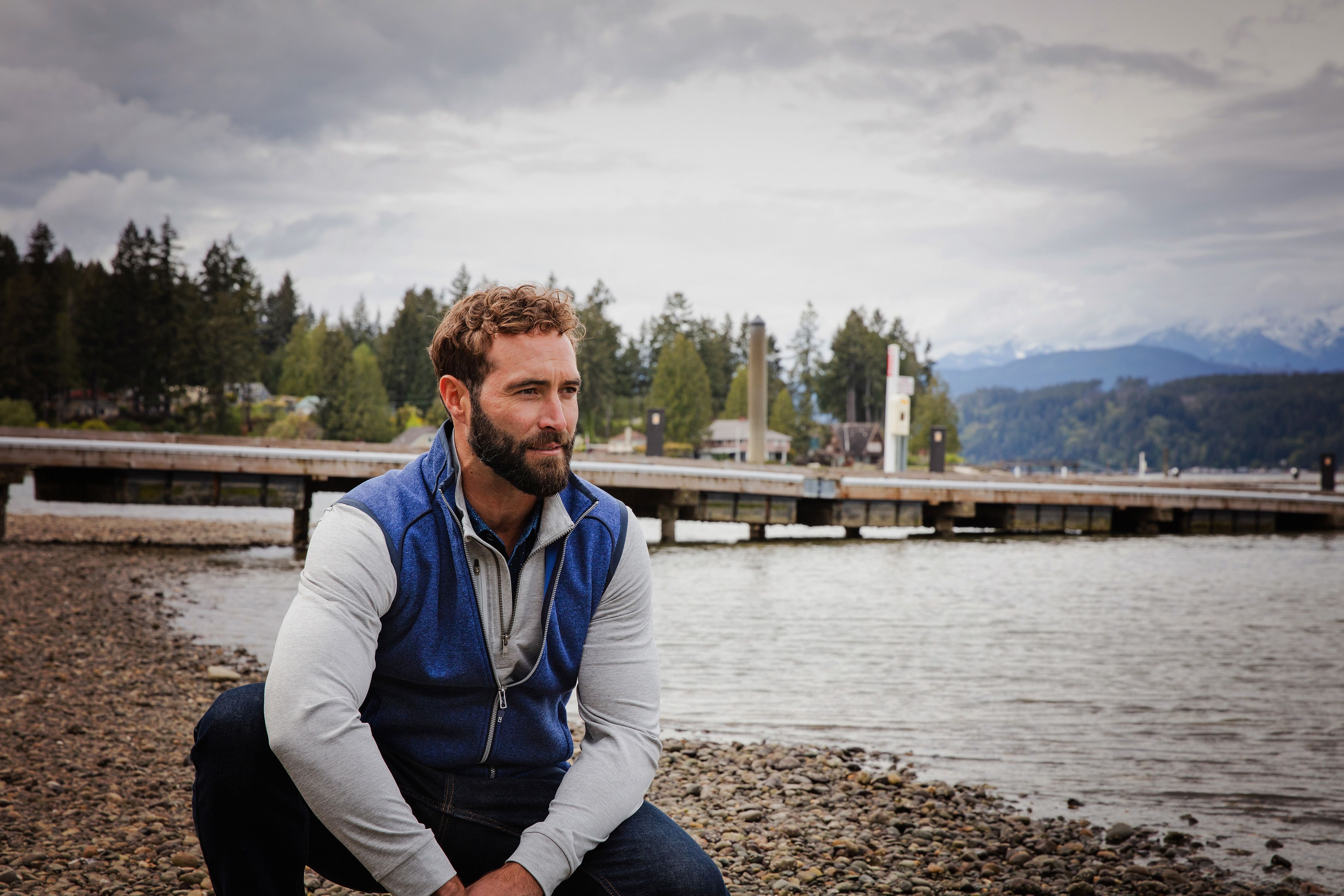 Cutter & Buck Mainsail Sweater-Knit Mens Full Zip Vest 35