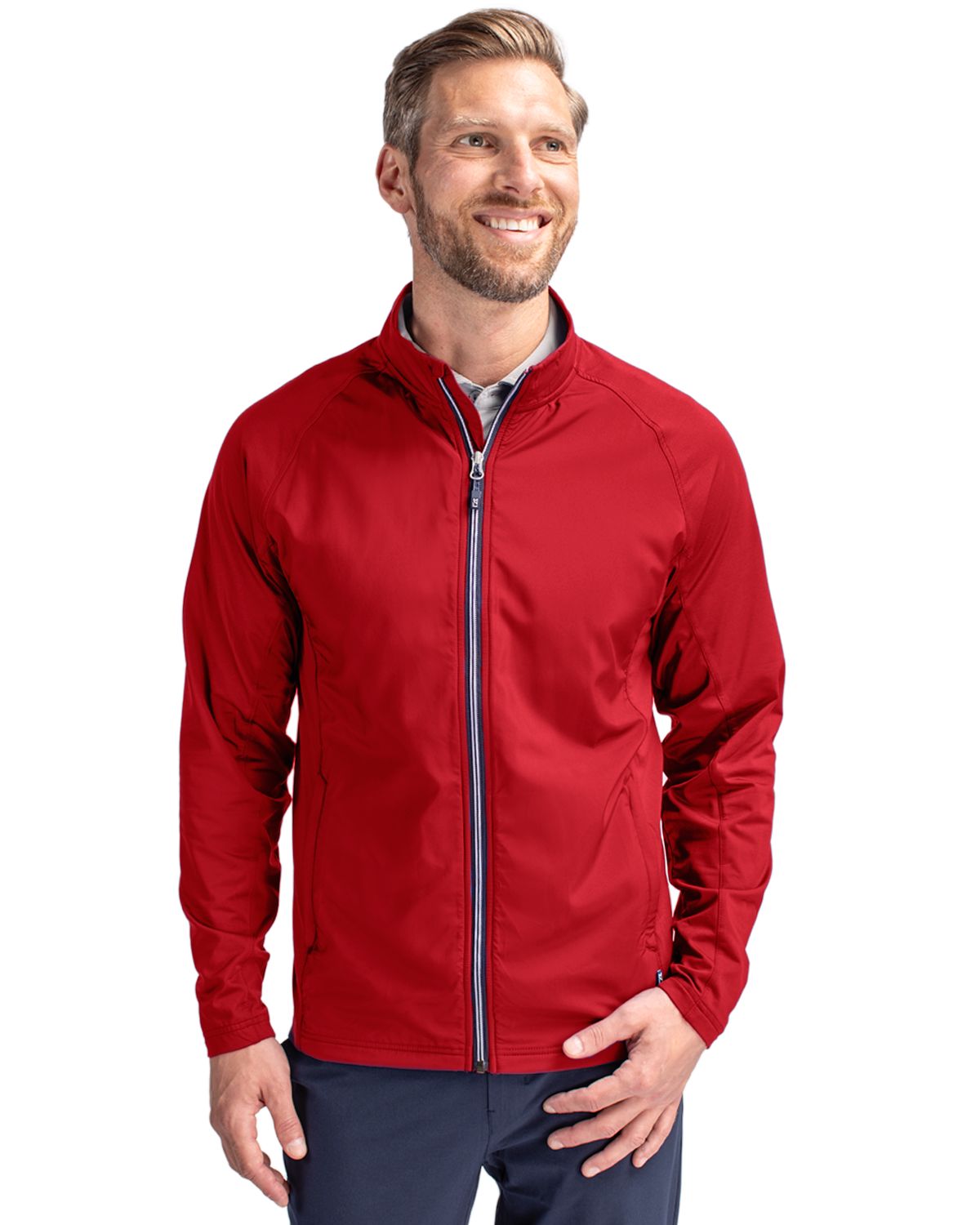 Cutter & Buck Adapt Recycled Soft Knit Stretch Mens Hybrid Full Zip Jacket 33