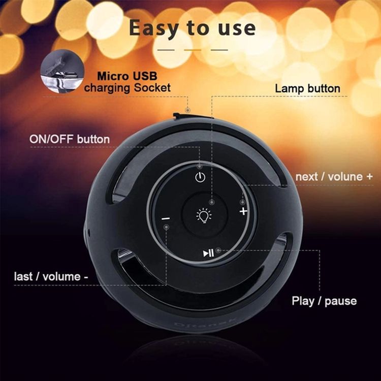 LED Bluetooth Speaker with Flame Effect Light 3