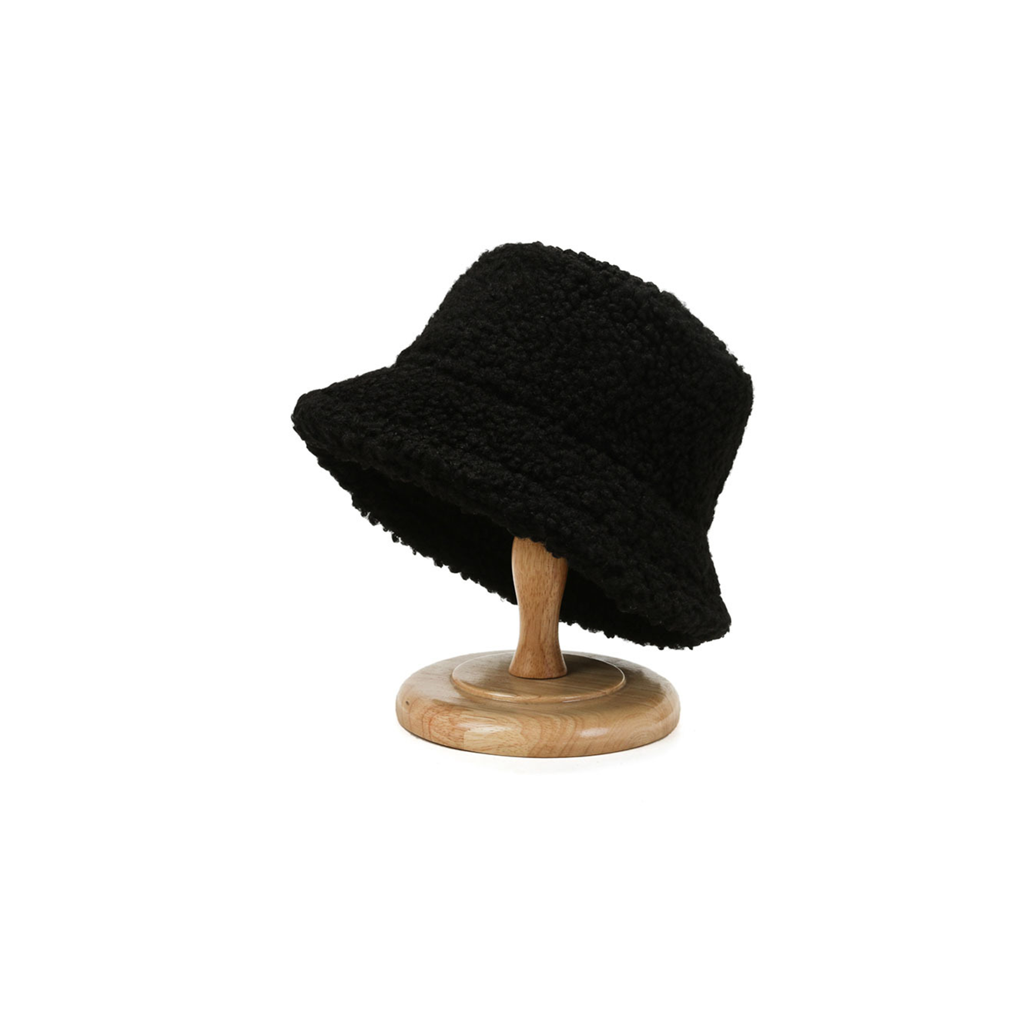 Faux Lamb Wool Bucket Hat For Cold Weather 8