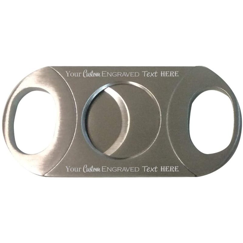 3D Laser Engraved Stainless Steel Hand Cigar Cutter 6