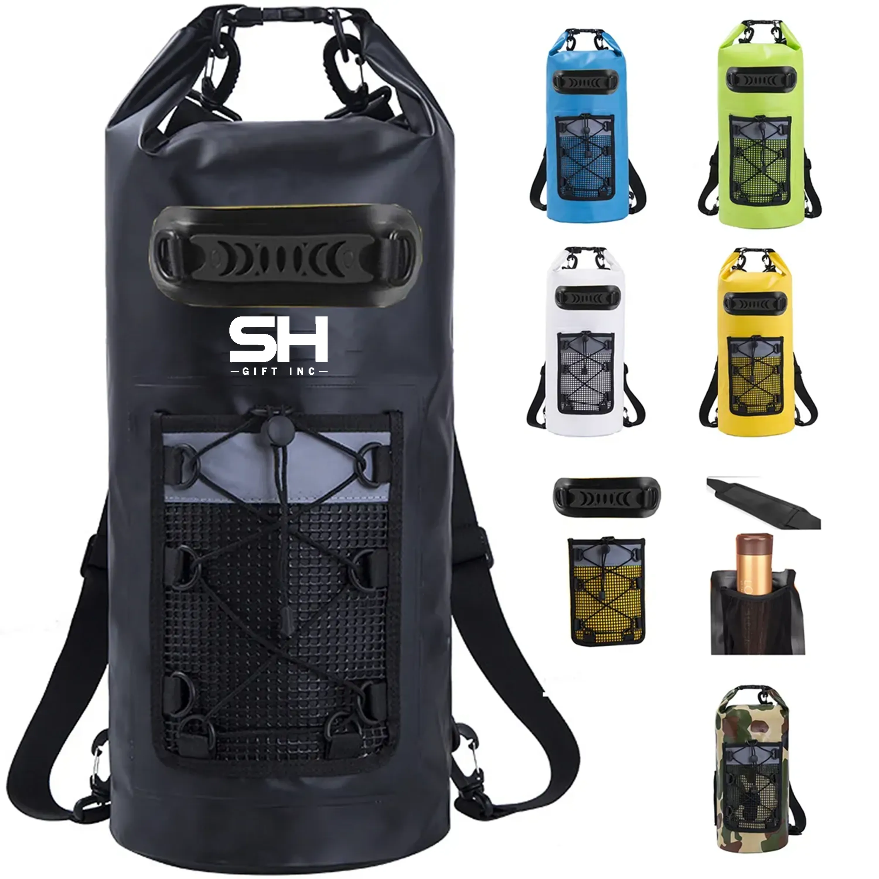 20L Roll Top Backpacks Waterproof Floating Dry Bag 5