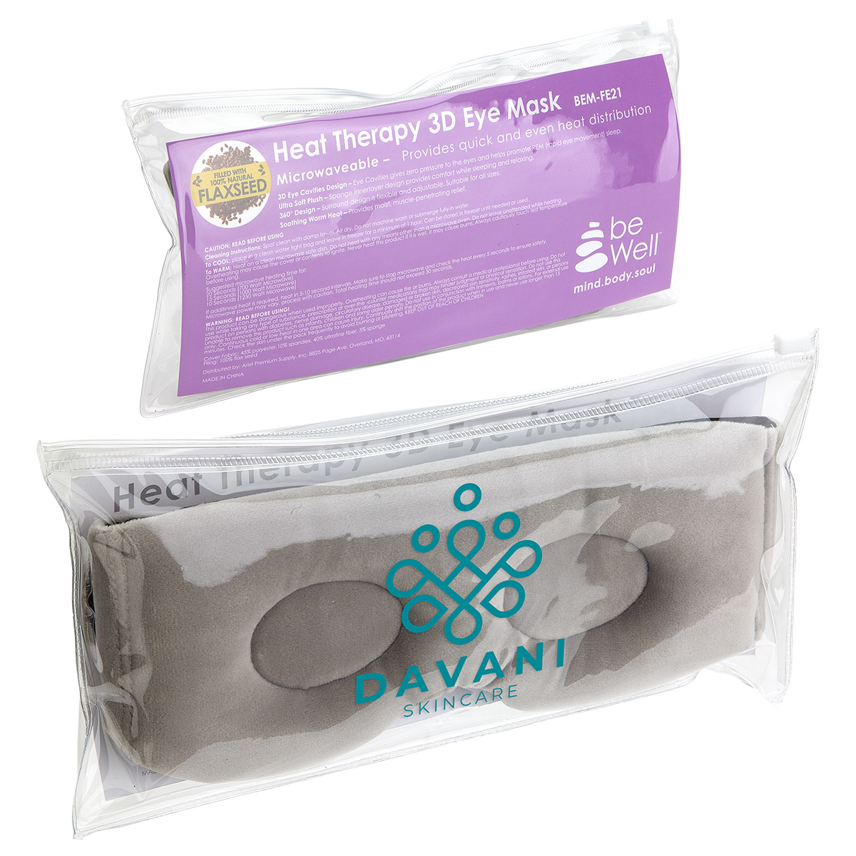 BeWell™ Flaxseed Heat Therapy 3D Eye Mask 1