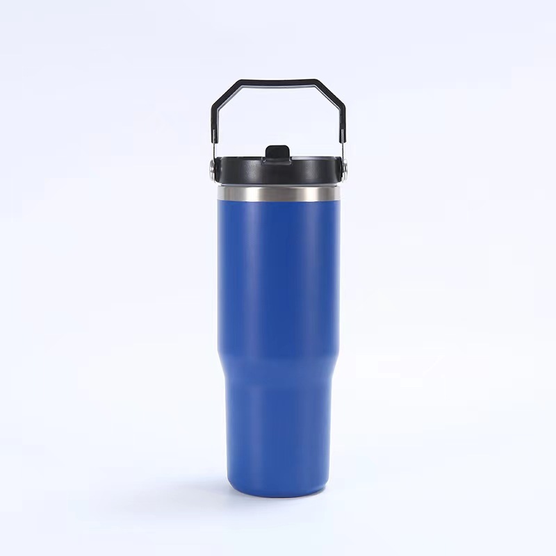 30 Oz. Vacuum Tumbler w/ Handle & Flip Straw Lid 5