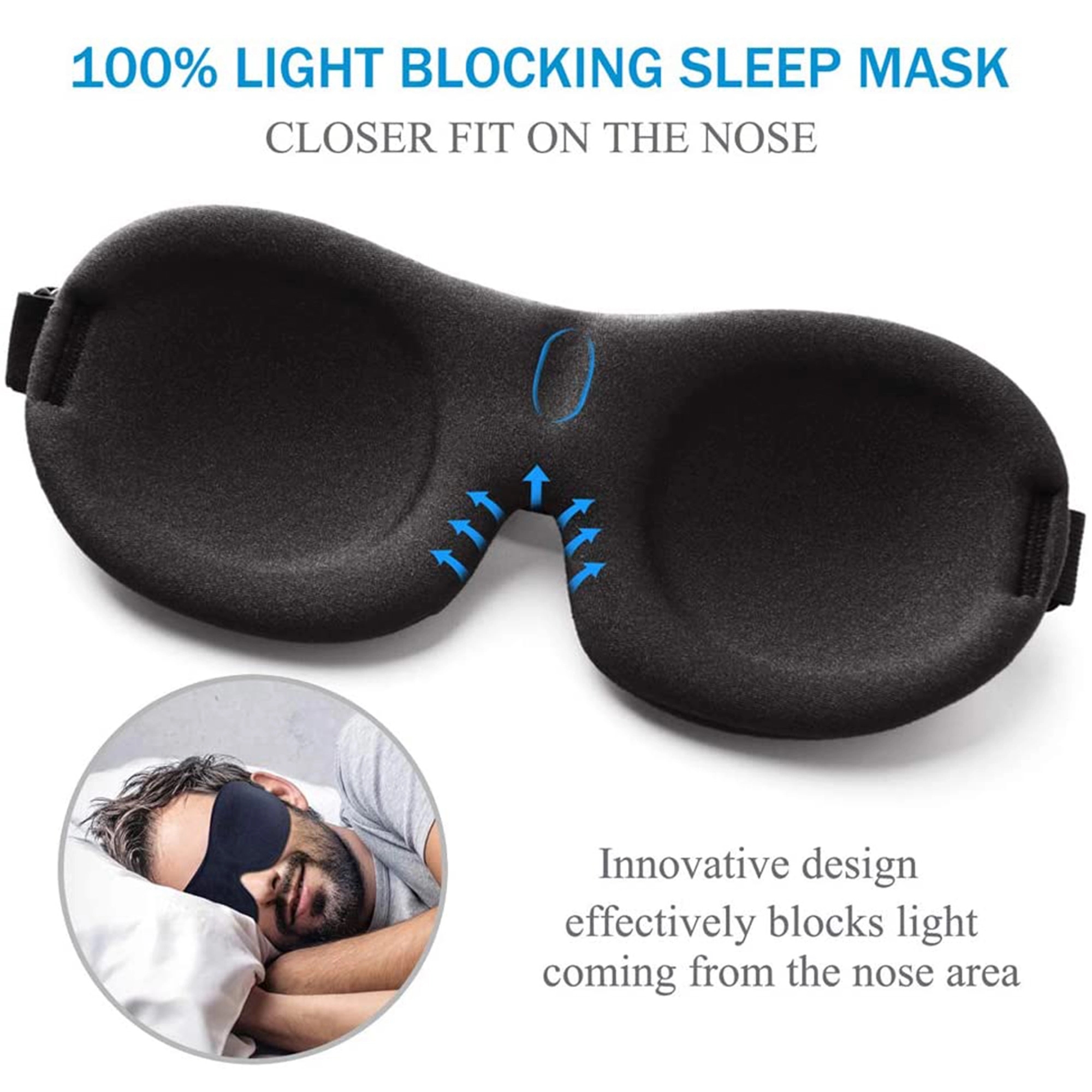 3D Contoured Sleep Mask 2