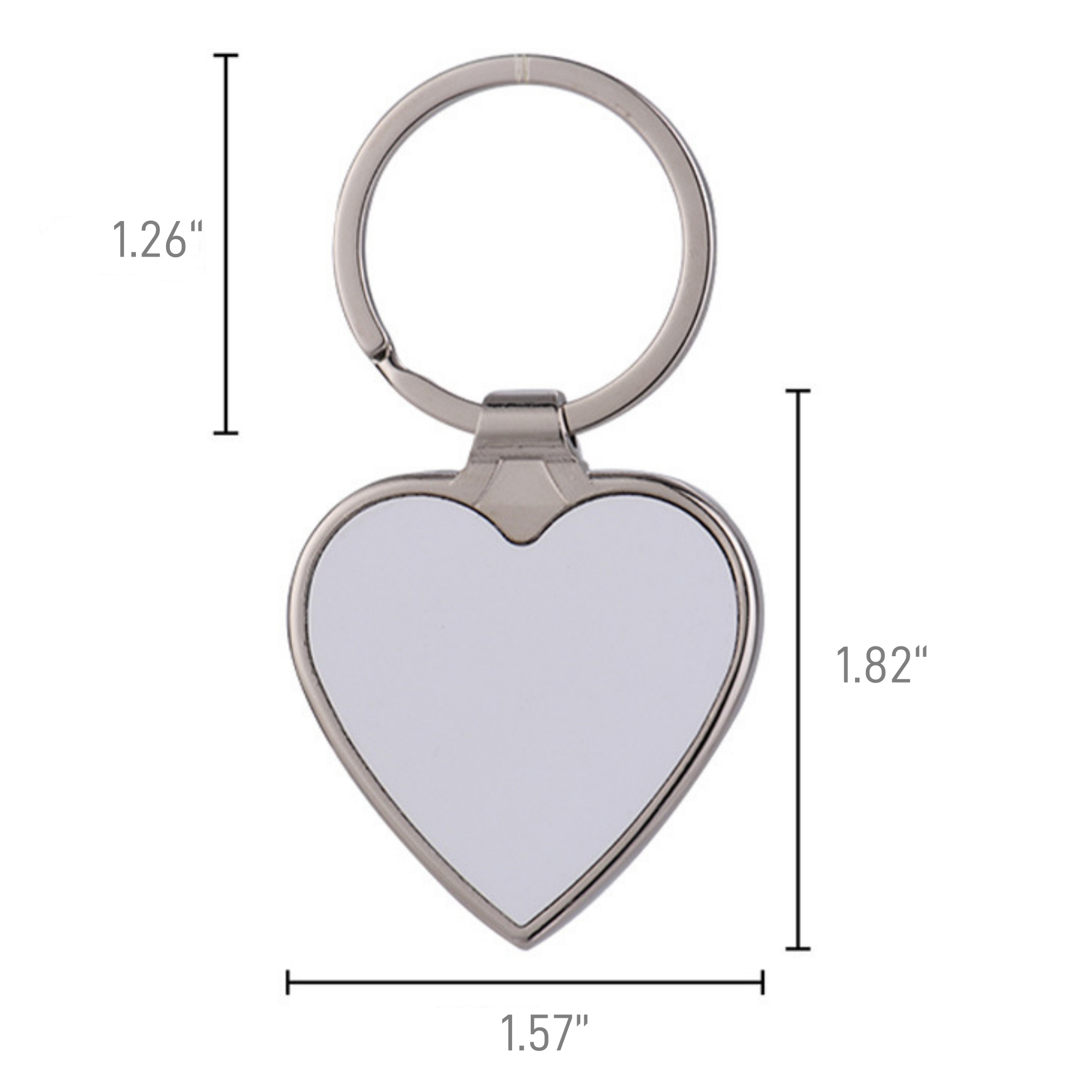 Metal Heat Transfer Keychain Heart 3
