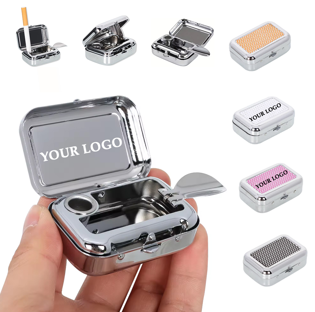 Mini Stainless Steel Metal Ashtray 2