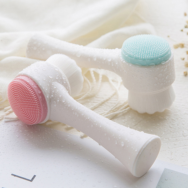 Pore Cleansing Manual Dual Face Wash Brush 13