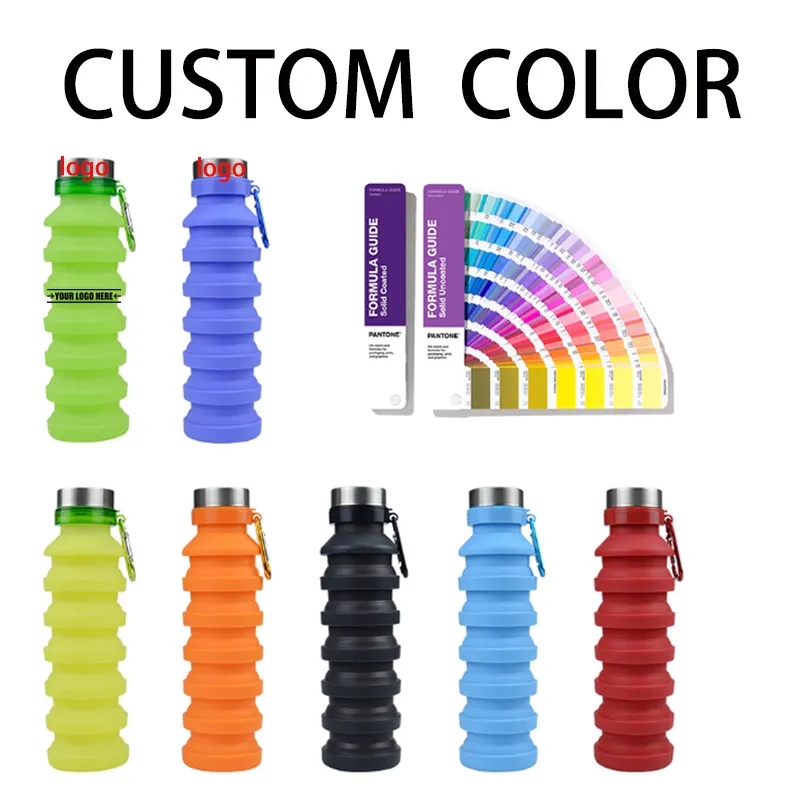 Custom 17 oz Leak Proof Twist Cap Collapsible Water Bottle 7