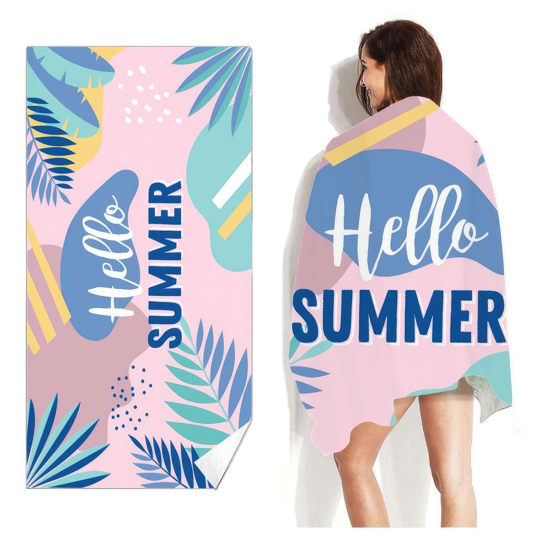 Quick Dry Microfiber Beach Towel Sand Proof Blanket: 31.49 " x 62.99 " 2