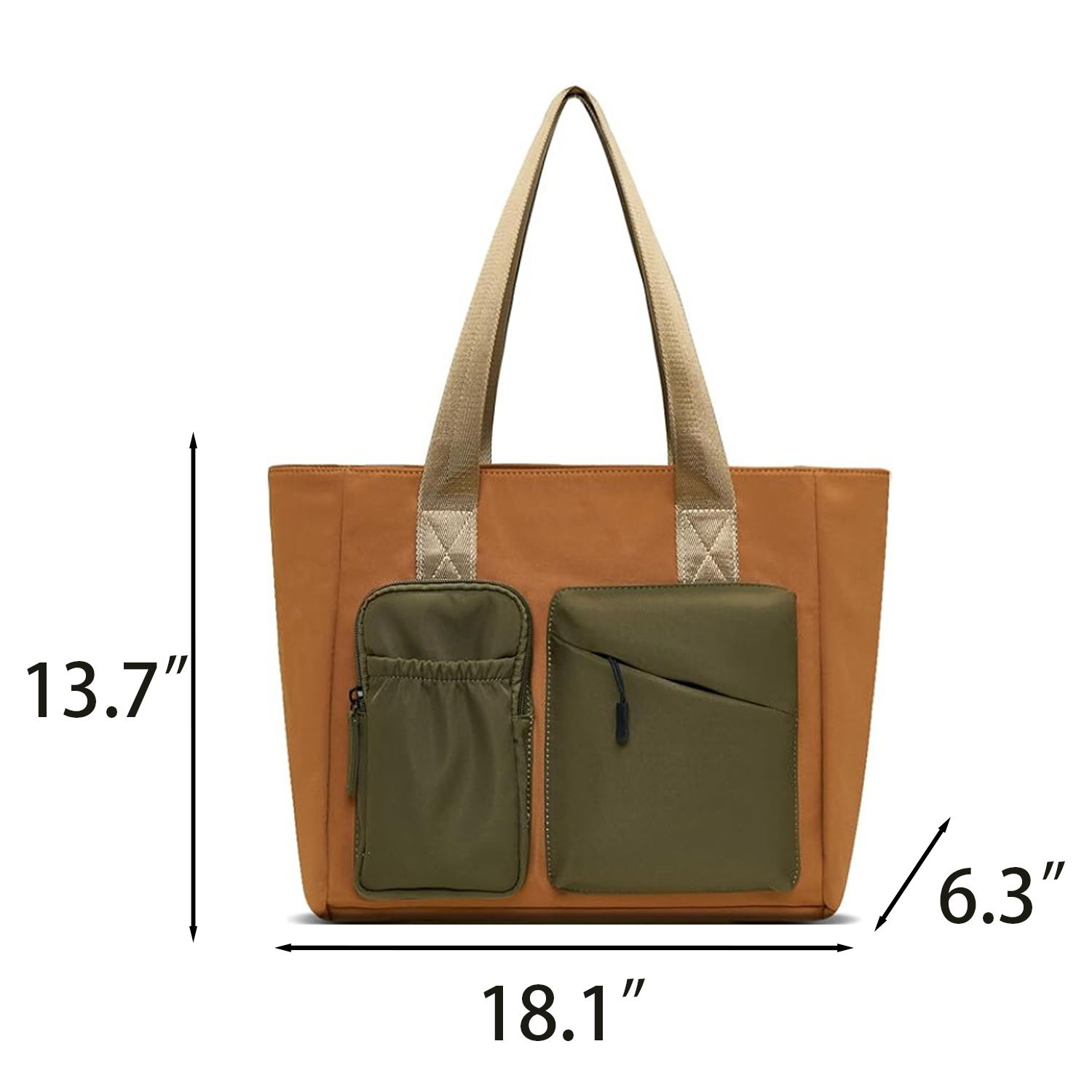 Multi Pockets Waterproof Canvas Tote Bag, custom tote bag with logo imprint 8