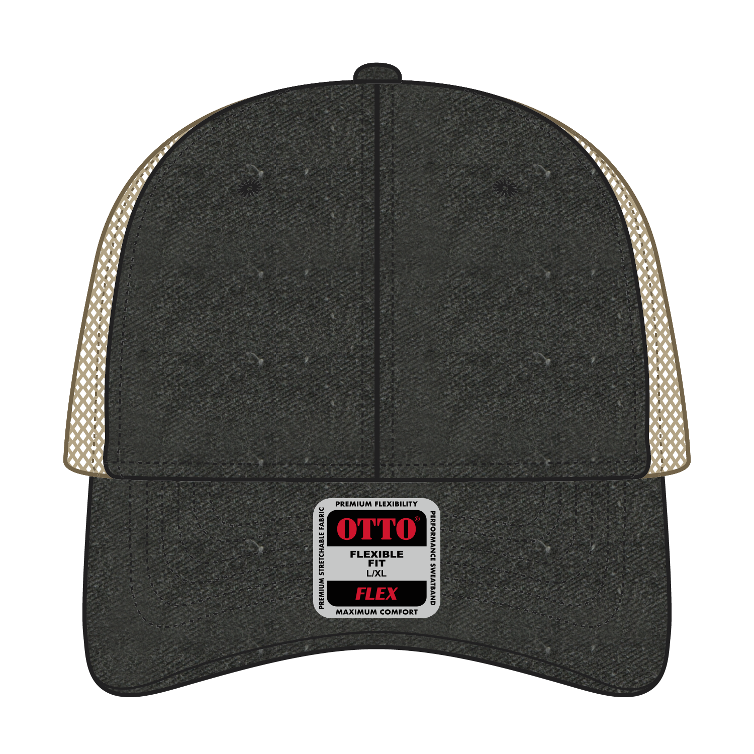 OTTO CAP® OTTO FLEX® Fitted 6 Panel Low Profile Mesh Back Trucker Hat 37