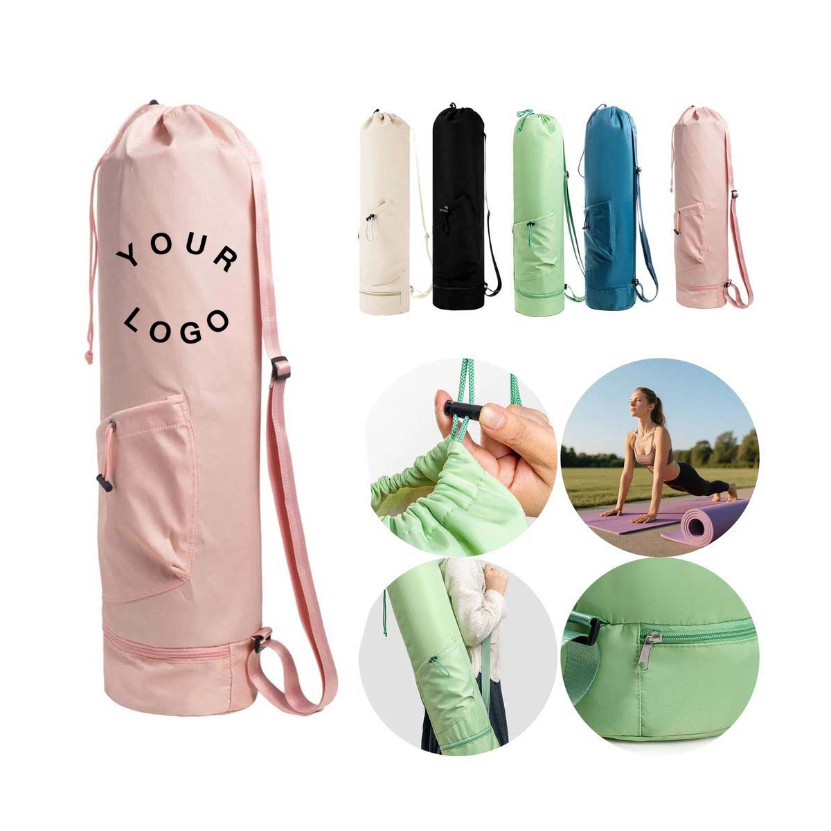Protective Nylon Yoga Mat Bag with Soft Lining 2