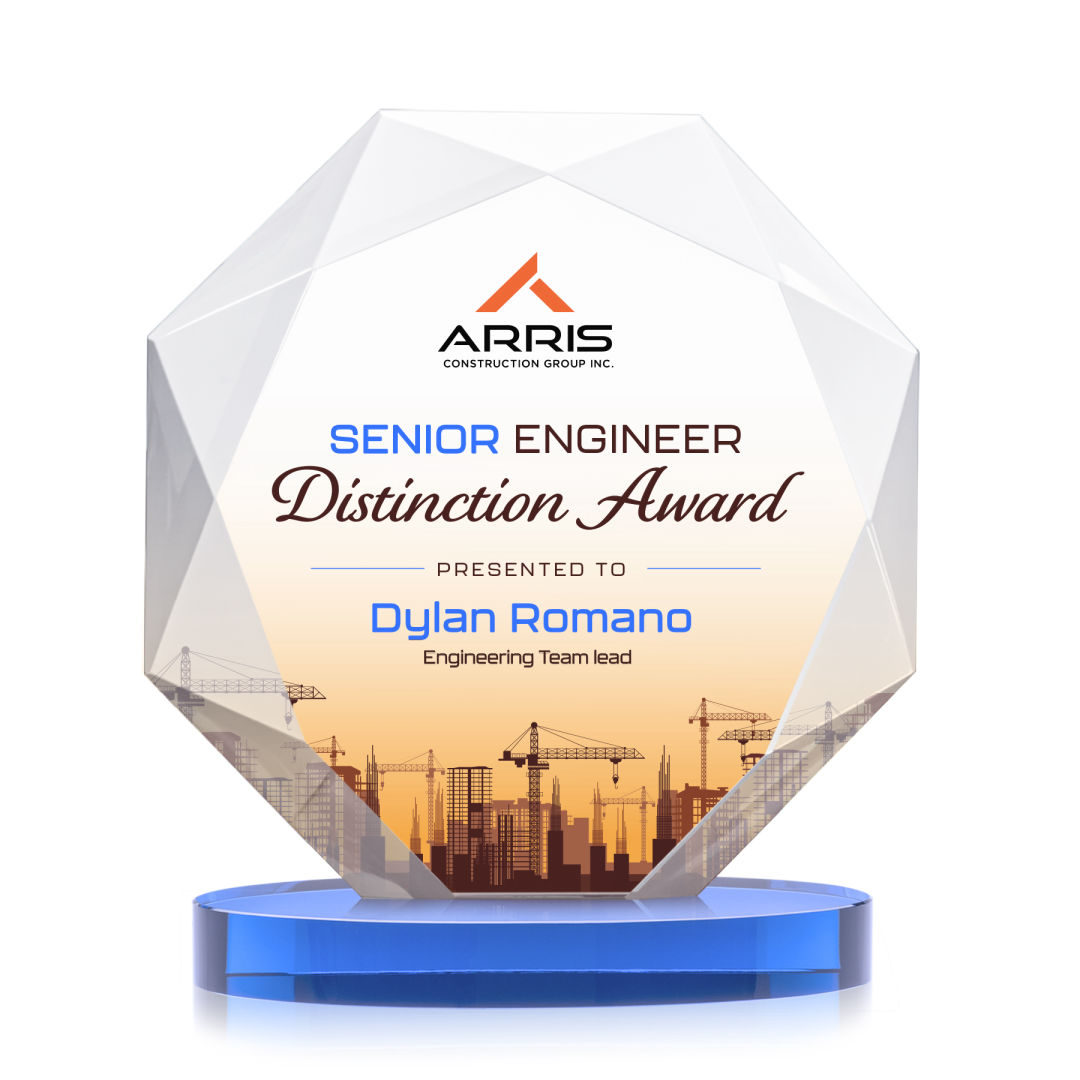 Kitchener VividPrint™ Award on Alberton Base - Sky Blue 4