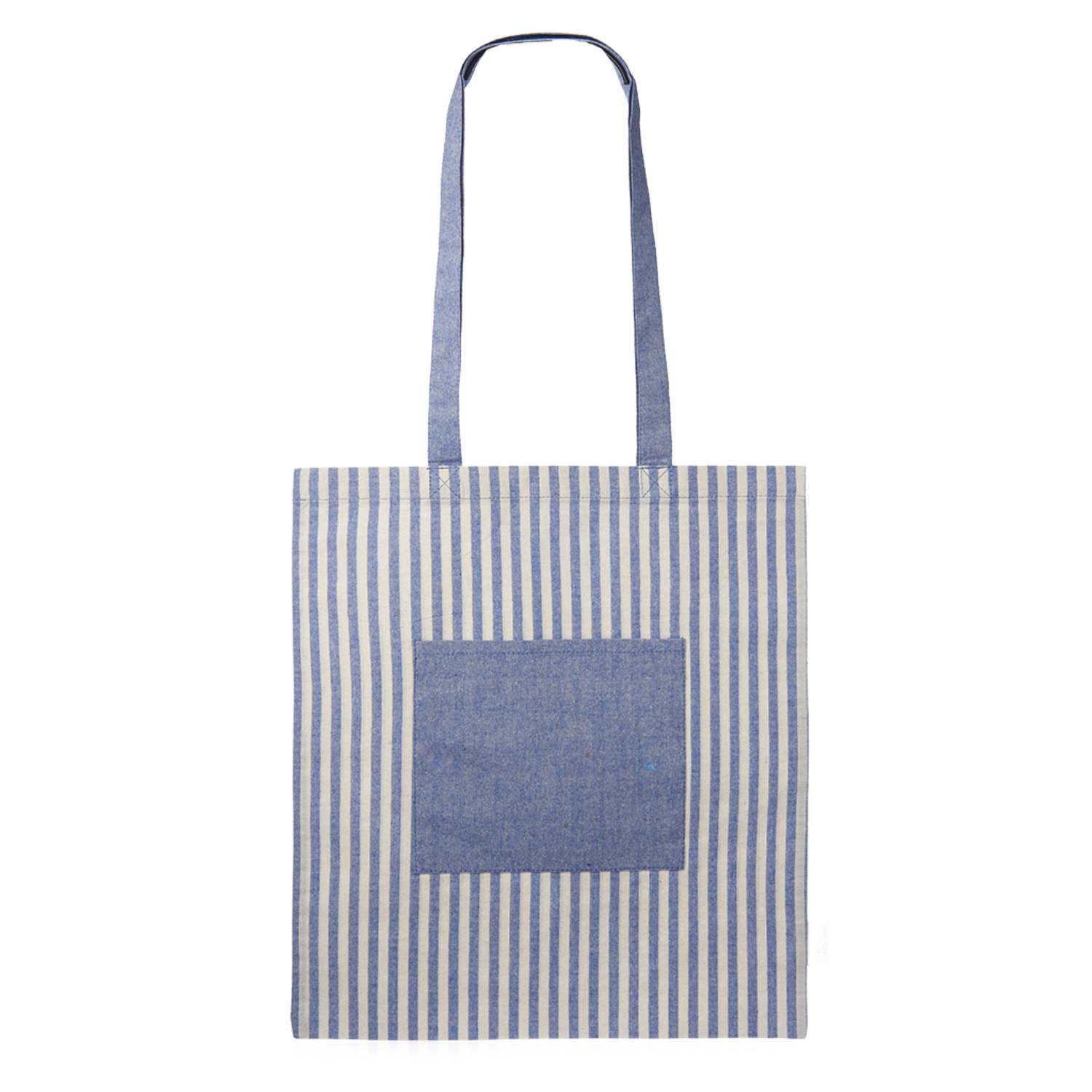 Eco-friendly Cotton Striped Tote Bag, custom tote bag with logo imprint 2