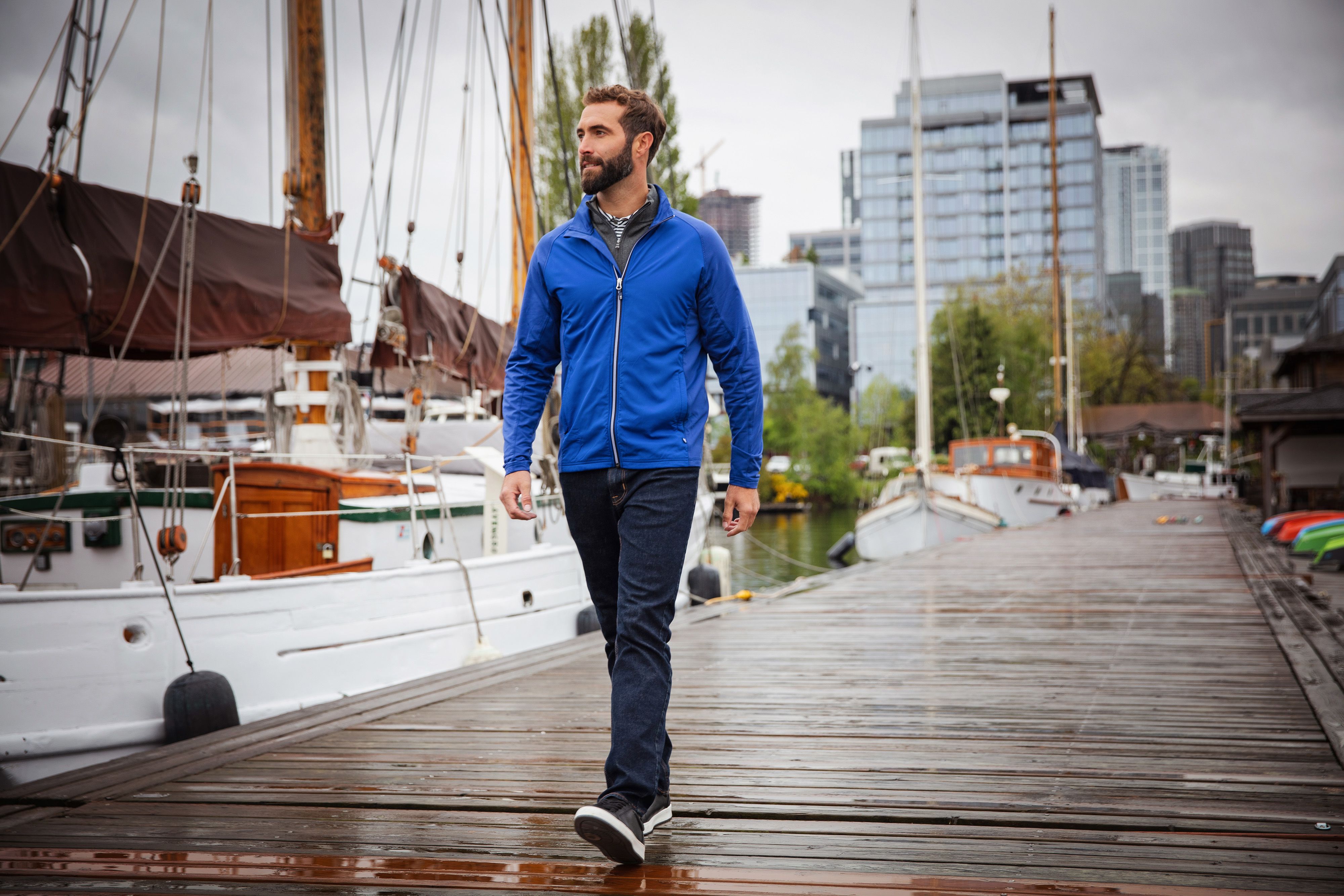 Cutter & Buck Adapt Recycled Soft Knit Stretch Mens Hybrid Full Zip Jacket 14