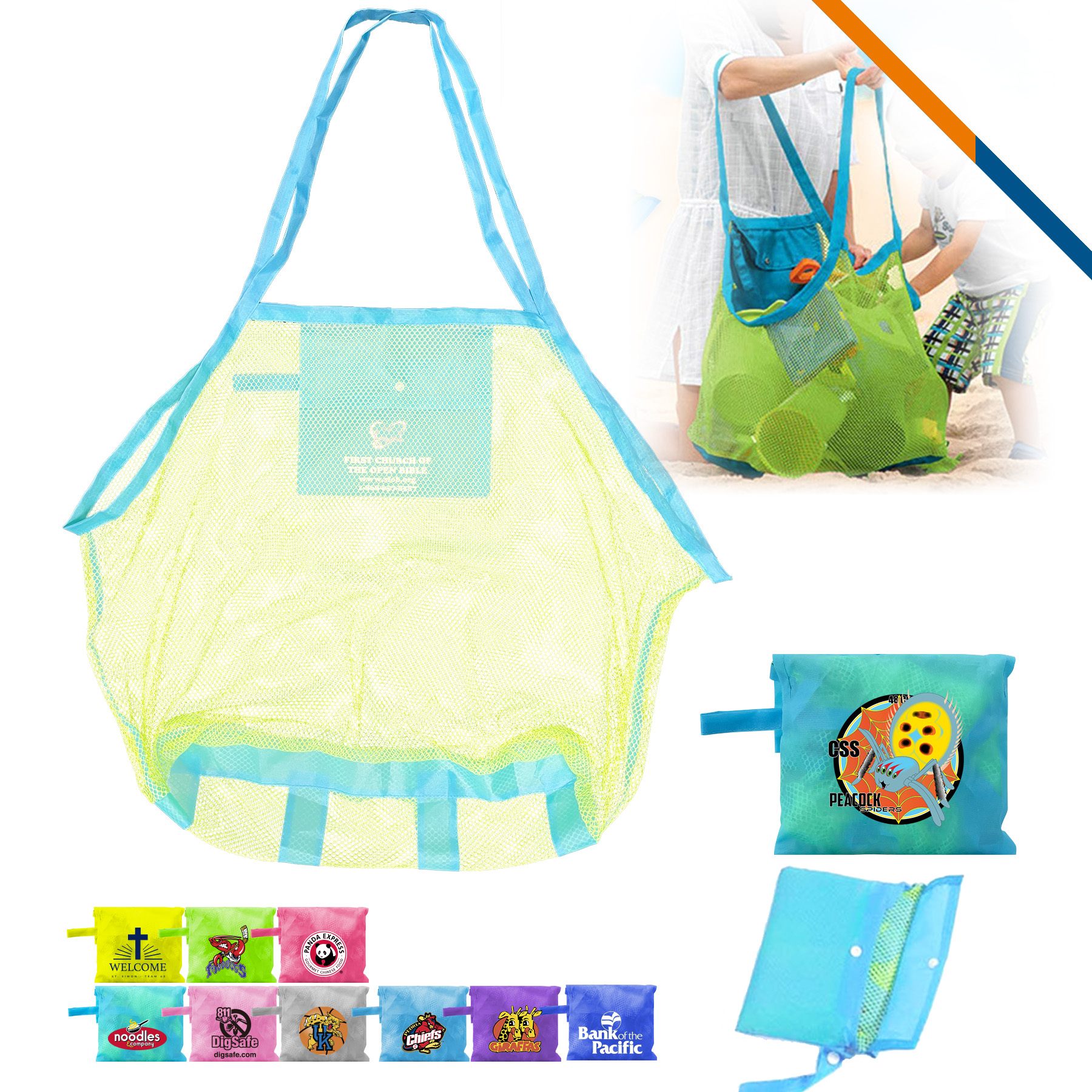 Skyscraper Mesh Beach Bag 15
