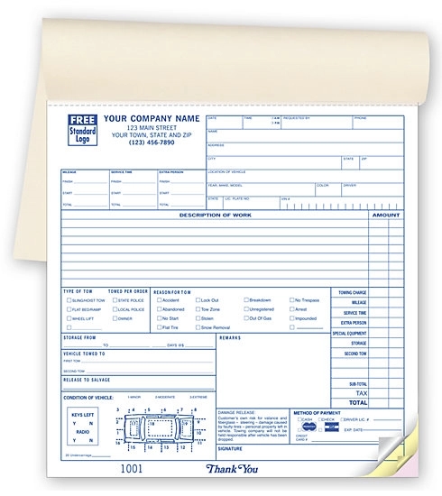 Road Service/Towing Orders, Booked 2