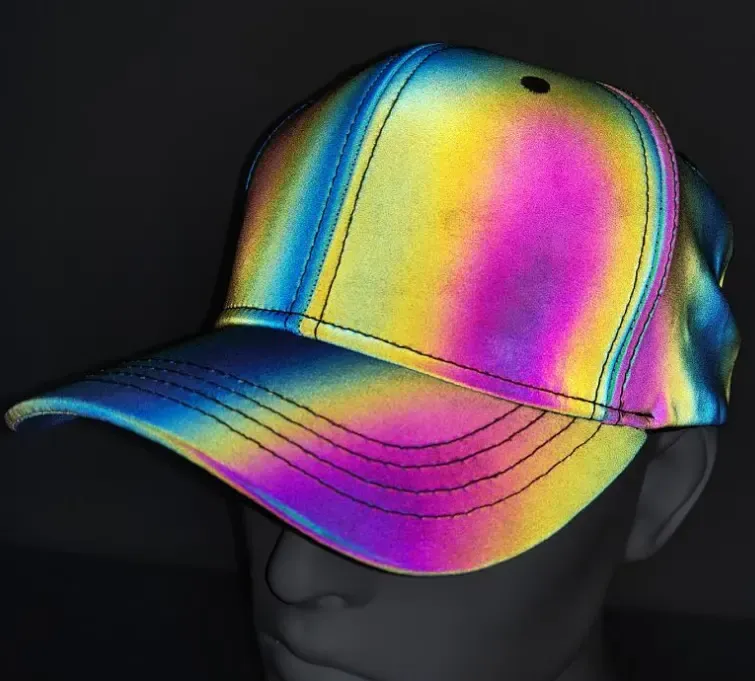 Rainbow reflective cap 2