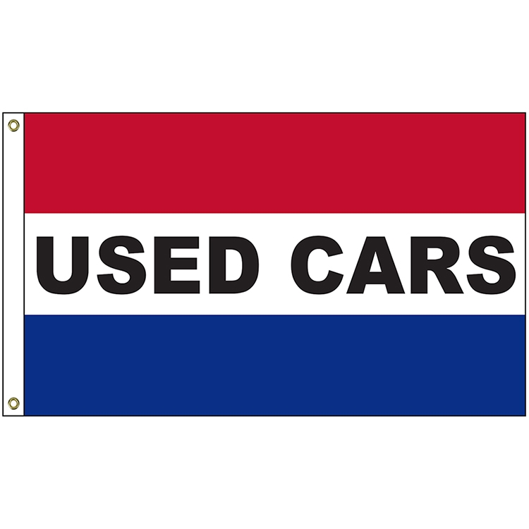 Used Cars 3' x 5' Message Flag with Heading and Grommets 2