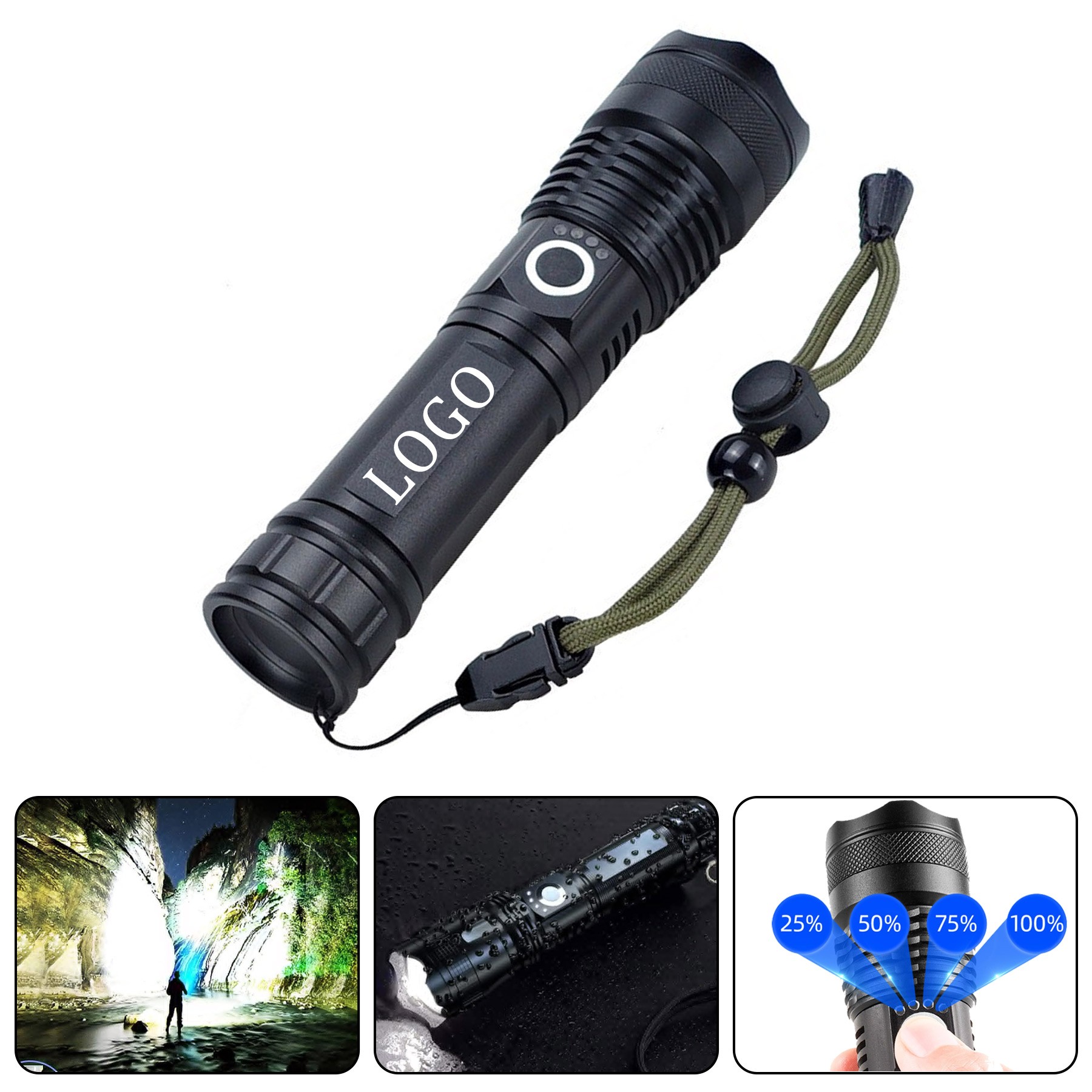 100000 High Lumens Usb Rechargeable Flashlights