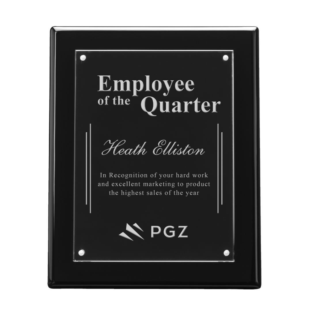 Sedum Plaque - Black