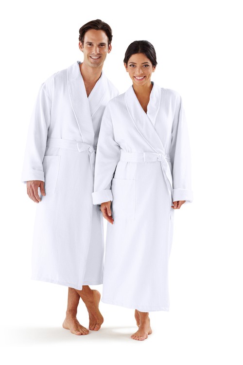 Satin Stripe Shawl Collar Bathrobe 5