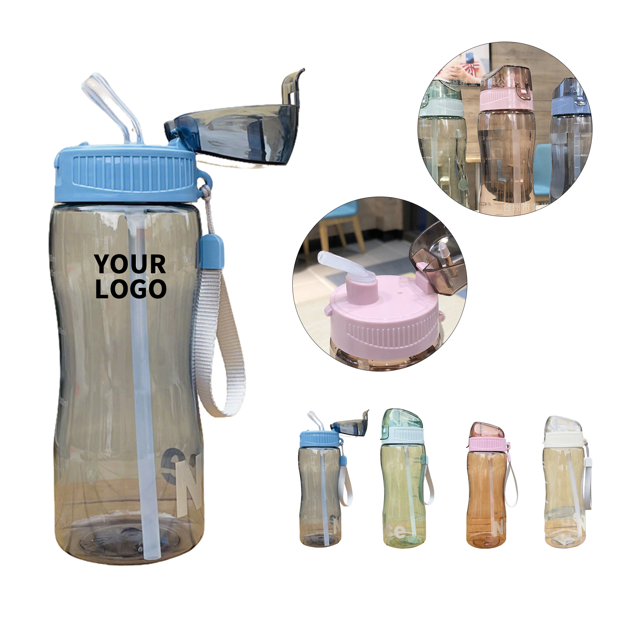 20 Ounce Outdoor Plastic Sippy Cup With Straw 2
